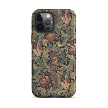 Vintage Floral Pattern Phone Case Iphone 12 Pro Max / Matte Vintage-inspired Intricate Red Green Beige Flemish Tapestry Traditions,