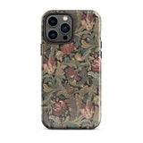 Vintage Floral Pattern Phone Case Iphone 13 Pro Max / Gloss Vintage-inspired Intricate Patterns Muted Reds Flemish Tapestry Traditions,