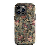 Vintage Floral Pattern Phone Case Iphone 14 Pro Max / Matte Vintage-inspired Intricate Red Green Beige Flemish Tapestry Traditions,