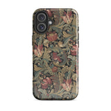 Vintage Floral Pattern Phone Case Iphone 16 Plus / Gloss Vintage-inspired Intricate Red Pink Green Flemish Tapestry Traditions,