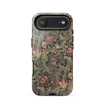 Vintage Floral Pattern Phone Case Iphone 17 Air / Gloss Vintage-style Intricate Red Green Gold Flemish Tapestry Traditions,