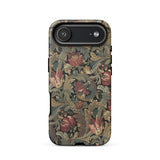 Vintage Floral Pattern Phone Case Iphone 17 Air / Matte Rugged Intricate Muted Flemish Tapestry Traditions, Burgundy-crimson Blooms