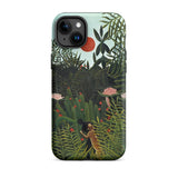 Virgin Forest - Henri Rousseau Phone Case Iphone 15 Plus / Matte Phone Case Lush Jungle Scene Dense Green Foliage Virgin Forest Henri,