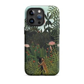 Virgin Forest - Henri Rousseau Phone Case Iphone 15 Pro Max / Matte Phone Case Lush Jungle Scene Dense Green Foliage Virgin Forest Henri,