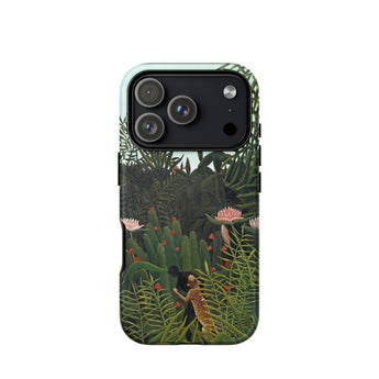 Virgin Forest - Henri Rousseau Phone Case Iphone 17 Pro / Matte Phone Case Vibrant Detailed Illustration Lush Jungle Foliage Virgin Forest