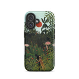 Virgin Forest - Henri Rousseau Phone Case Iphone 16 / Matte Phone Case Vibrant Jungle Scene Lush Green Foliage Virgin Forest Henri,
