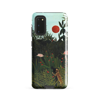Virgin Forest - Henri Rousseau Phone Case Samsung Galaxy S20 / Matte Phone Case Vibrant Jungle Scene Lush Green Foliage Virgin Forest