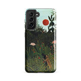 Virgin Forest - Henri Rousseau Phone Case Samsung Galaxy S21 Fe / Matte Phone Case Vibrant Jungle Scene Lush Green Foliage Virgin Forest