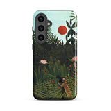 Virgin Forest - Henri Rousseau Phone Case Samsung Galaxy S24 Plus / Matte Phone Case Vibrant Lush Jungle Scene Dense Green Virgin Forest