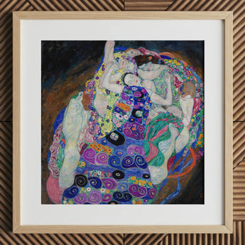The Virgin - Gustav Klimt Symbolist Art Nouveau Print / Canvas, 12x12’’ / 31x31cm / Natural Frame / Matboard, Posters Prints & Visual