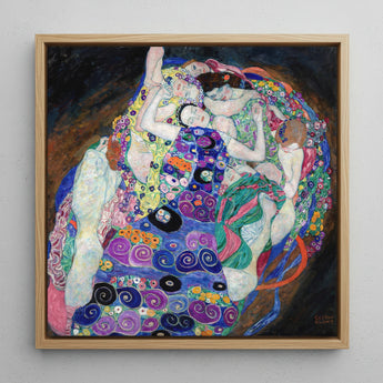 The Virgin - Gustav Klimt Symbolist Art Nouveau Print / Canvas, 12x12’’ / 31x31cm / Natural Frame, Posters Prints & Visual Artwork, Toby