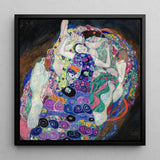 The Virgin - Gustav Klimt Symbolist Art Nouveau Print / Canvas Vibrant Framed Reproduction Klimt’s ?The Kiss” Patterns, Kaleidoscopic Realm,