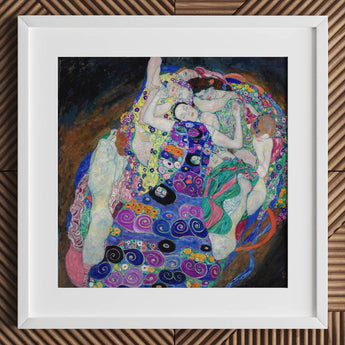The Virgin - Gustav Klimt Symbolist Art Nouveau Print / Canvas White-framed Reproduction Klimt’s ?The Kiss” Vibrant Patterns, Kaleidoscopic R