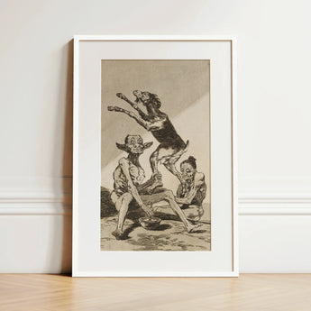 Wait ?Til You’ve been Anointed - Francisco De Goya Art Print / Canvas, 12x18’’ / 31x46cm / White Frame / Matboard, Posters Prints & Visual