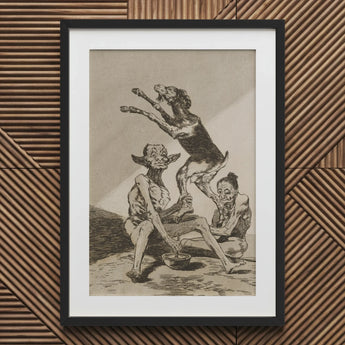 Wait ?Til You’ve been Anointed - Francisco De Goya Art Print / Canvas Framed Macabre Three Grotesque Figures Goat, Air Hums Prints