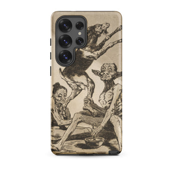Wait Till You’ve been Anointed - Francisco De Goya Phone Case Samsung Galaxy S25 Ultra / Matte Phone Case Sepia-toned Detailed Illustration