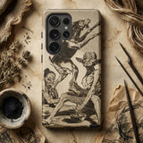 Wait Till You’ve been Anointed - Francisco De Goya Phone Case Vintage-style Phone Case Detailed Black-and-white Illustration Grotesque