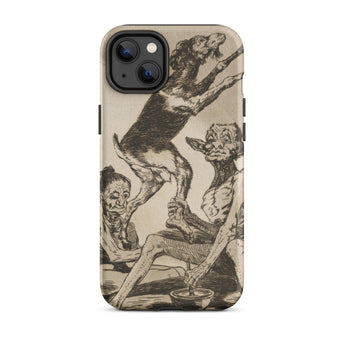 Wait Till You’ve been Anointed - Francisco De Goya Phone Case Iphone 14 Plus / Matte Iphone Case Goat Two Figures Goya’s Wait, Francisco