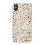Wall Panel with Garden Urn - Painted Silk Phone Case Iphone Xs / Matte Floral Bird Patterned Phone Case Painted Silk Wall, Elegantly Woven