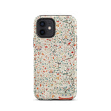 Wall Panel with Garden Urn - Painted Silk Phone Case Iphone 12 / Matte Floral Bird Patterned Phone Case Painted Silk Wall, Elegantly Woven