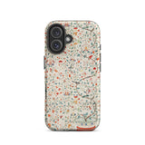 Wall Panel with Garden Urn - Painted Silk Phone Case Iphone 16 / Matte Floral Bird Patterned Phone Case Painted Silk Wall, Elegantly Woven
