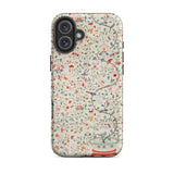 Wall Panel with Garden Urn - Painted Silk Phone Case Iphone 16 Plus / Matte Floral Patterned Phone Case Painted Silk Wall, Elegantly Woven