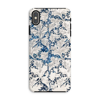 Wallflower - William Morris Botanical Pattern Iphone Case Xs Max / Matte Phone Case Blue White Floral Damask Pattern William Morris