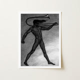War Cry - Sascha Schneider Art Print / Canvas, Nude Male Figure, Tears, Free, Herald’s War-trumpet Lashed, Brass Bell Pitched, Skyward,