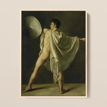 Warrior with Lance and Shield - Jean-eugene-charles Alberti Art Print / Canvas, Riveted Rim, Prints