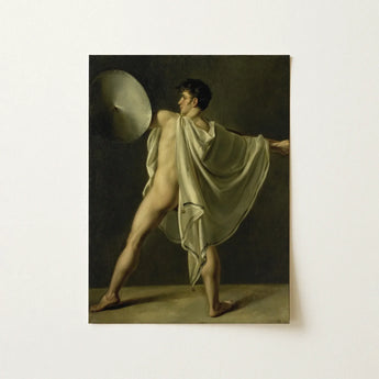 Warrior with Lance and Shield - Jean-eugene-charles Alberti Art Print / Canvas, Riveted Rim, Prints
