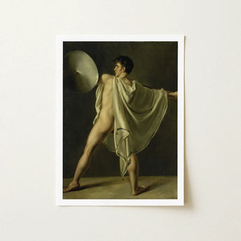 Warrior with Lance and Shield - Jean-eugene-charles Alberti Art Print / Canvas, Riveted Rim, Prints