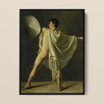 Warrior with Lance and Shield - Jean-eugene-charles Alberti Art Print / Canvas, Riveted Rim, Prints