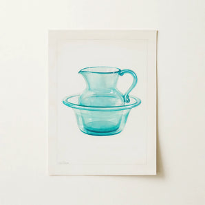 Wash Bowl & Pitcher - Charles Caseau 1930s Art Print / Canvas, 12x16’’ / 31x41cm / Unframed / no Border, Mobile Phone Cases, Toby Leon