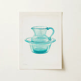 Wash Bowl & Pitcher - Charles Caseau 1930s Art Print / Canvas, 12x16’’ / 31x41cm / Unframed / no Border, Mobile Phone Cases, Toby Leon