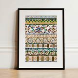 Wat Arun - Decorative Thai Mosaic Art Print / Canvas, 12x16’’ / 31x41cm / Black Frame / Matboard, Posters Prints & Visual Artwork, Toby Leon