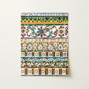Wat Arun - Decorative Thai Mosaic Art Print / Canvas Rectangular Wall Panel Intricate Floral Geometric Patterns, Vibrant, Prints