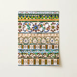 Wat Arun - Decorative Thai Mosaic Art Print / Canvas Rectangular Mosaic Wall Panel Intricate Floral Geometric Patterns Wat Arun Mosaic,