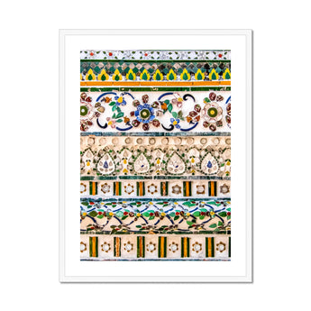 Wat Arun - Decorative Thai Mosaic Art Print, Framed Decorative Tilework
