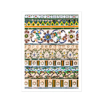 Wat Arun – Dekorativer thailändischer Mosaik-Kunstdruck / Leinwand, 12x16’’ / 31x41cm / Ohne Rahmen / Weißer Rand, Poster, Drucke & visuelle Kunstwerke, Toby