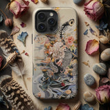 Watchtower - Surreal Floral Alien Art Phone Case Delicate Illustrated Phone Case Vibrant Design Fish Flowers Surreal Floral Alien, Cosmic