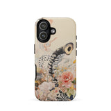 Watchtower - Surreal Floral Alien Art Phone Case Iphone 17 / Matte Iphone 12 Case Floral Butterfly Design Beige Background Surreal Alien,
