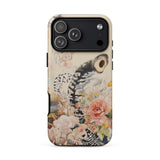 Watchtower - Surreal Floral Alien Art Phone Case Iphone 17 Pro Max / Matte Beige Owl Floral Phone Case Black Stripes Pink Surreal Alien,