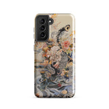 Watchtower - Surreal Floral Alien Art Phone Case Samsung Galaxy S21 / Gloss Decorative Phone Case Detailed Illustration Owl Black White