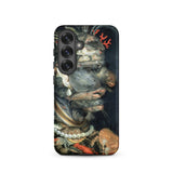 Water - Giuseppe Arcimboldo Phone Case Samsung Galaxy S25 / Matte Black Phone Case Detailed Dark-toned Illustration Ornate Seafood Giuseppe