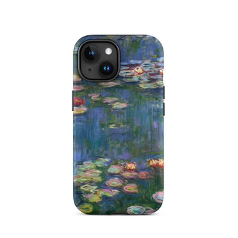 Water Lilies 1 - Claude Monet Phone Case Iphone 15 / Matte Blue Smartphone Case Painting Water Lilies Claude Monet’s Lilies, Ultramarine