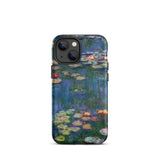 Water Lilies 1 - Claude Monet Phone Case Iphone 13 Mini / Matte Iphone Case Monet Water Lilies Painting Claude Monet’s Lilies, Ultramarine