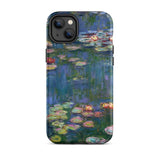 Water Lilies 1 - Claude Monet Phone Case Iphone 14 Plus / Matte Iphone Case Water Lilies Painting Design Claude Monet’s Lilies, Ultramarine