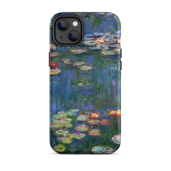 Water Lilies 1 - Claude Monet Phone Case Iphone 14 Plus / Matte Iphone Case Water Lilies Painting Design Claude Monet’s Lilies, Ultramarine