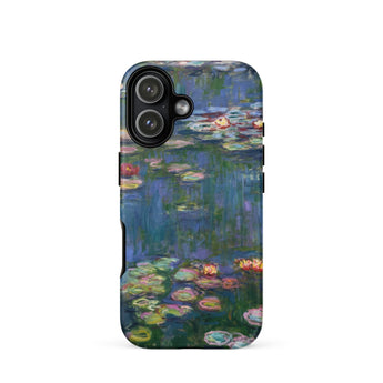 Water Lilies 1 - Claude Monet Phone Case Iphone 17 / Matte Phone Case Monet Water Lilies Painting Design Claude Monet’s Lilies, Ultramarine