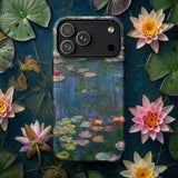 Water Lilies 1 - Claude Monet Phone Case Phone Case Vibrant Impressionistic Print Water Lilies Pond Claude Monet’s Lilies, Ultramarine